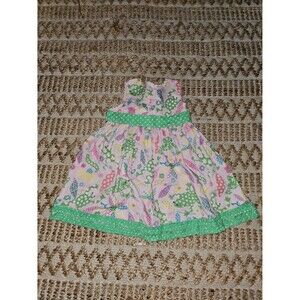 Sweetdil Floral + Frog Print Dress 2T
